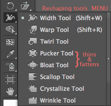 reshaping path tools