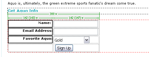 The new style is applied to the form labels.