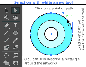 White arrow selection tool