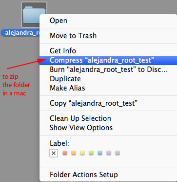 compress folder in a mac