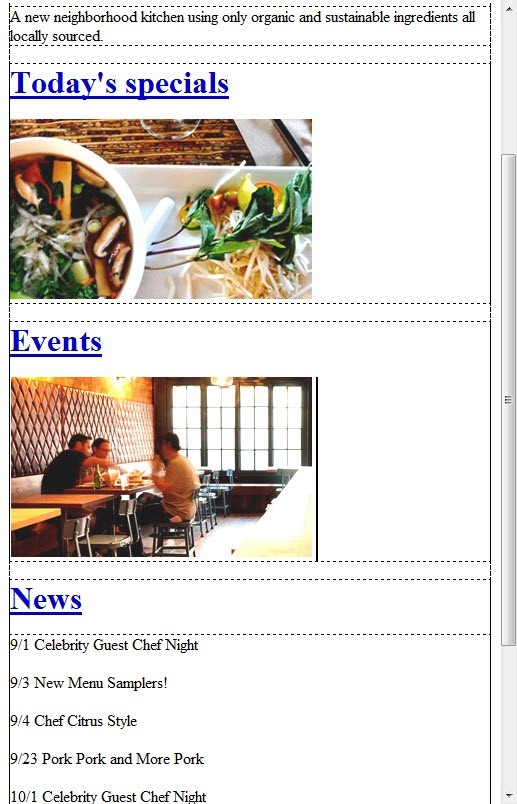 The maincontent <div> after the text and images have been added